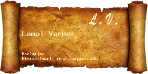 Lampl Verner névjegykártya